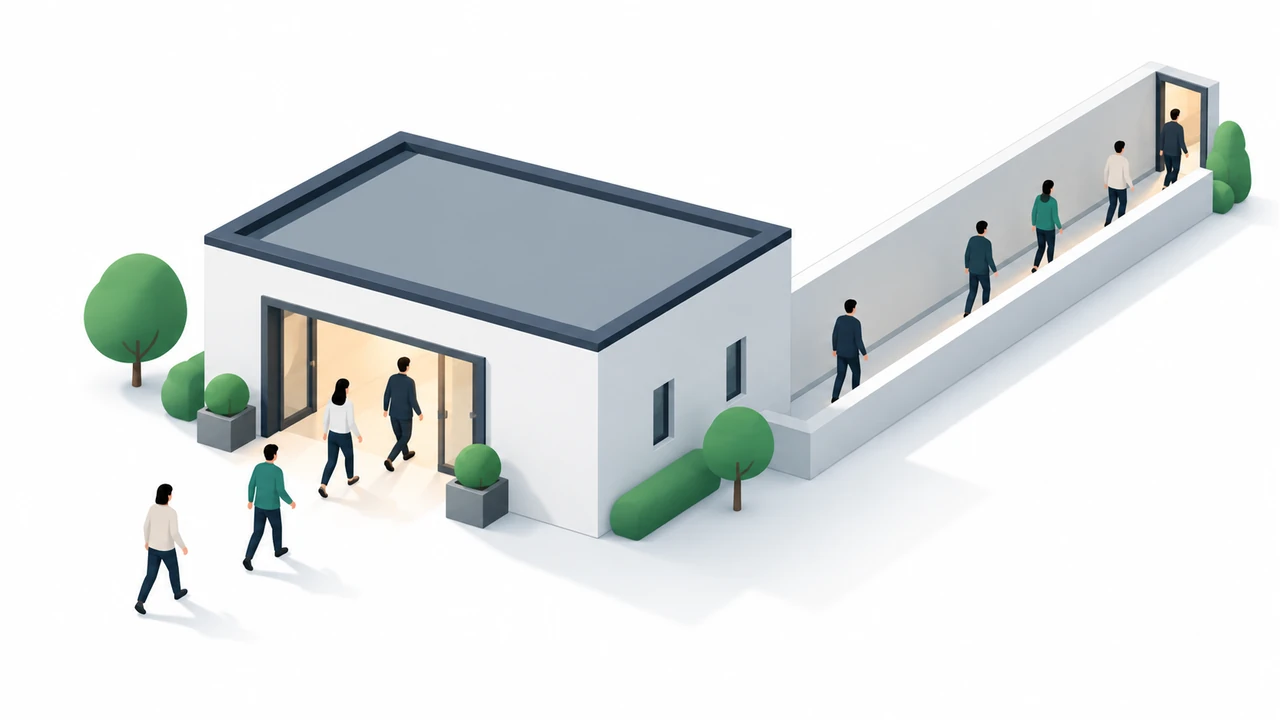 Registration checks and withdrawal checks: what is deferred, and why: Why the checks sit at the exit rather than the entrance